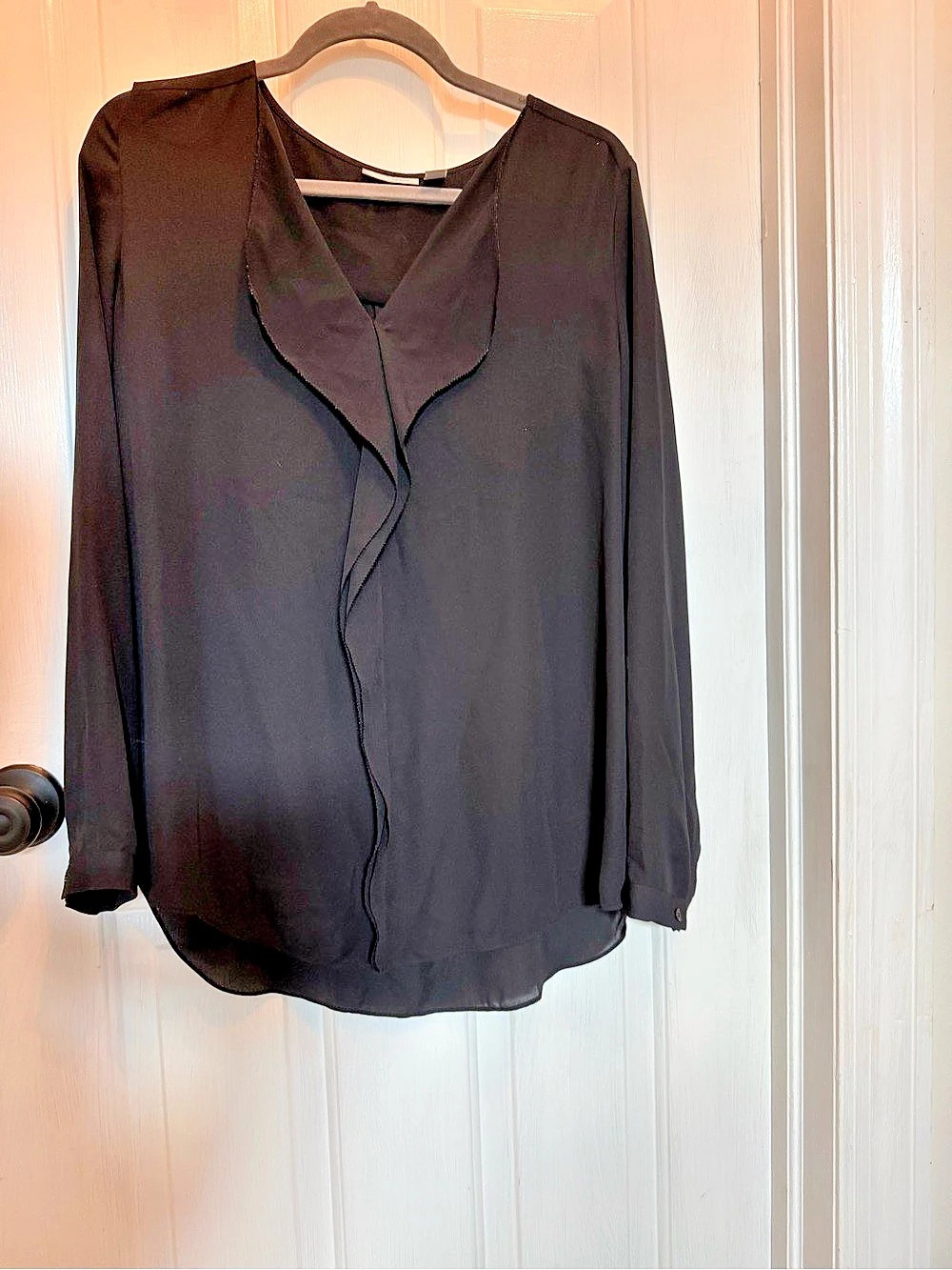 Halogen Black Long Sleeve Blouse Like New